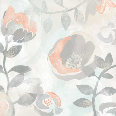 Chromatic Fresco I Black Ornate Wood Framed Art Print with Double Matting by Vess, June Erica