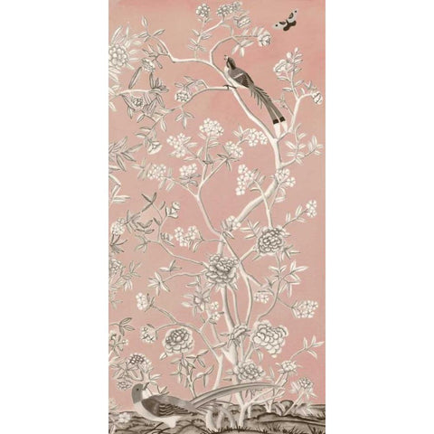 Blush Chinoiserie I White Modern Wood Framed Art Print by McCavitt, Naomi