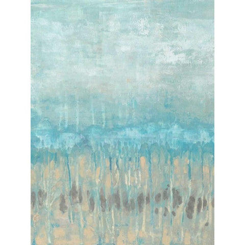 Coastline Abstraction I Black Modern Wood Framed Art Print with Double Matting by Goldberger, Jennifer