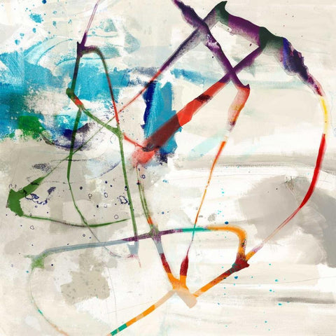 Playful Intent II White Modern Wood Framed Art Print with Double Matting by Jasper, Sisa