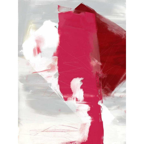 Magenta Abstract I Gold Ornate Wood Framed Art Print with Double Matting by Jasper, Sisa