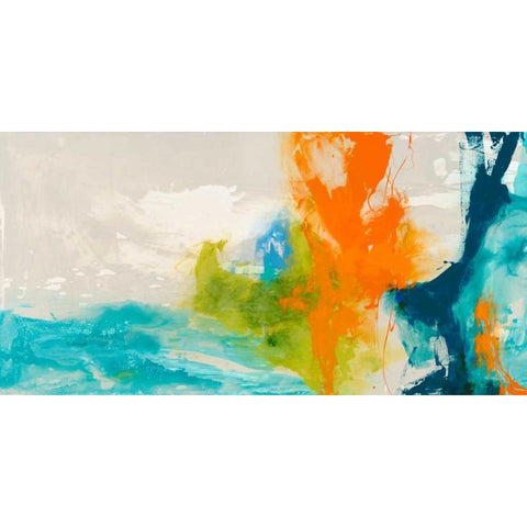 Tidal Abstract I Black Modern Wood Framed Art Print by Jasper, Sisa