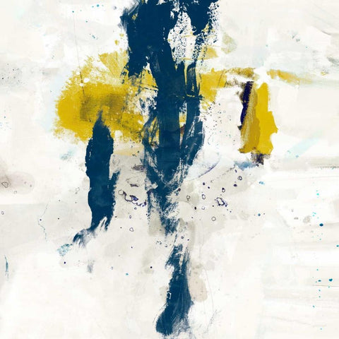 Impulse IV White Modern Wood Framed Art Print by Jasper, Sisa