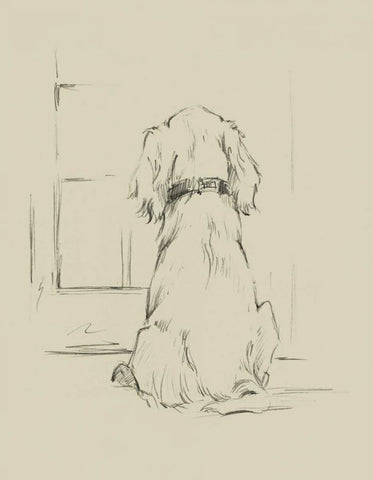 Waiting for Master I Black Ornate Wood Framed Art Print with Double Matting by Harper, Ethan