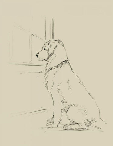 Waiting for Master IV White Modern Wood Framed Art Print with Double Matting by Harper, Ethan