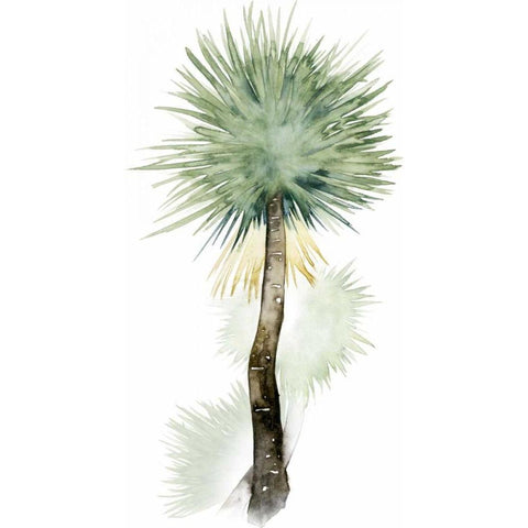 Palm in Watercolor II White Modern Wood Framed Art Print by Popp, Grace