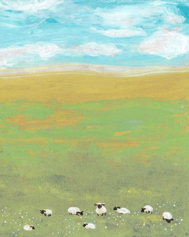 Herd II Black Ornate Wood Framed Art Print with Double Matting by Ludwig, Alicia