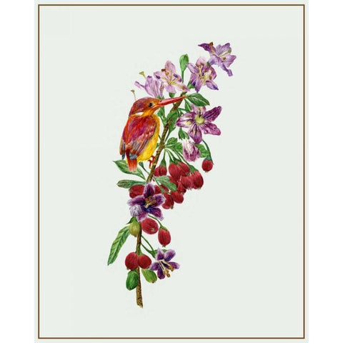 Lycium Barbarum II White Modern Wood Framed Art Print by Wang, Melissa