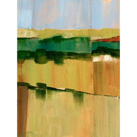 Pasture Abstract I White Modern Wood Framed Art Print by Harper, Ethan