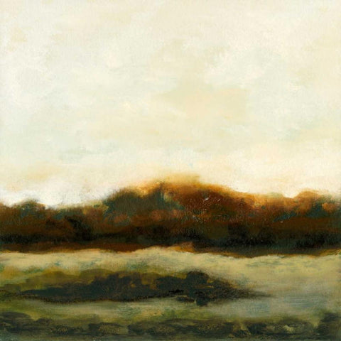 Fall Horizon I White Modern Wood Framed Art Print by Gordon, Sharon