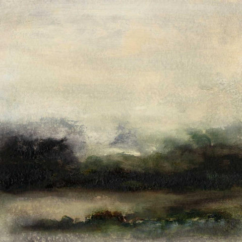 Fall Horizon III White Modern Wood Framed Art Print by Gordon, Sharon