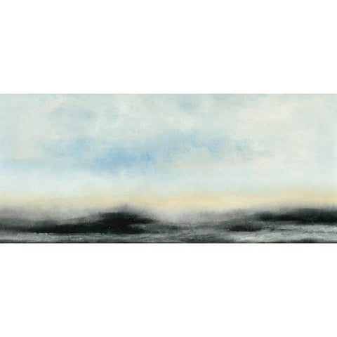 Horizon View I Black Modern Wood Framed Art Print with Double Matting by Gordon, Sharon