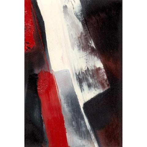Red Streak I White Modern Wood Framed Art Print by Gordon, Sharon