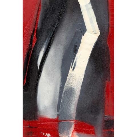 Red Streak III White Modern Wood Framed Art Print by Gordon, Sharon