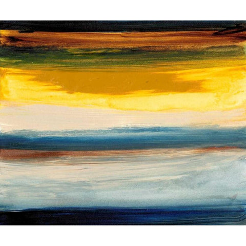 Land and Sky I Gold Ornate Wood Framed Art Print with Double Matting by Gordon, Sharon