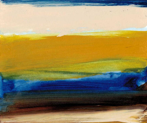 Land and Sky II White Modern Wood Framed Art Print with Double Matting by Gordon, Sharon