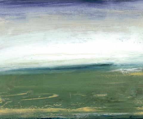 Field and Sky White Modern Wood Framed Art Print with Double Matting by Gordon, Sharon