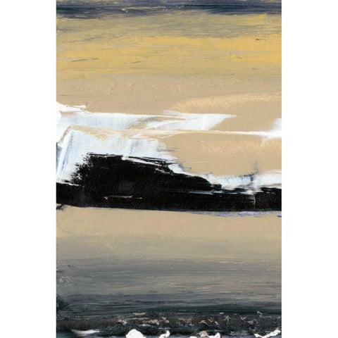 Glide VII Black Modern Wood Framed Art Print with Double Matting by Gordon, Sharon