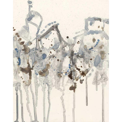 Neutral Splash II White Modern Wood Framed Art Print by Goldberger, Jennifer