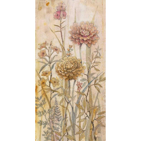 Floral Chinoiserie I Gold Ornate Wood Framed Art Print with Double Matting by OToole, Tim