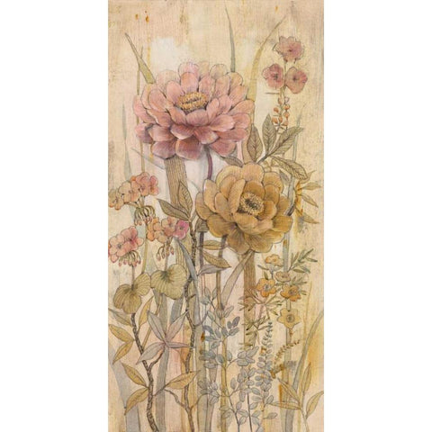 Floral Chinoiserie II Gold Ornate Wood Framed Art Print with Double Matting by OToole, Tim