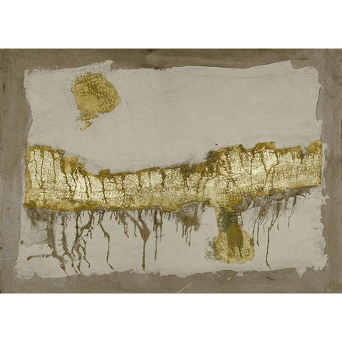 Gilded Neutral Ravine VII Gold Ornate Wood Framed Art Print with Double Matting by Goldberger, Jennifer