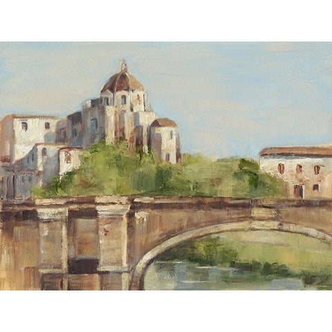 European River Bank I White Modern Wood Framed Art Print by Harper, Ethan