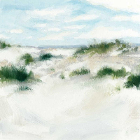 White Sands I Black Modern Wood Framed Art Print with Double Matting by Meagher, Megan