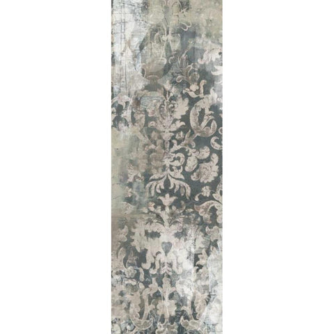 Weathered Damask Panel I White Modern Wood Framed Art Print by Vess, June Erica