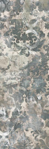 Weathered Damask Panel II Black Ornate Wood Framed Art Print with Double Matting by Vess, June Erica