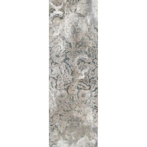 Weathered Damask Panel III White Modern Wood Framed Art Print by Vess, June Erica