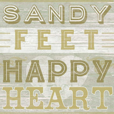 A Little Beachy III Gold Ornate Wood Framed Art Print with Double Matting by Vess, June Erica