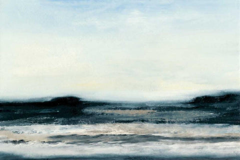 Ocean Tide I Black Ornate Wood Framed Art Print with Double Matting by Gordon, Sharon