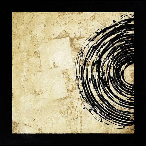 Gold Eclipse I Gold Ornate Wood Framed Art Print with Double Matting by Guthrie, Jenna