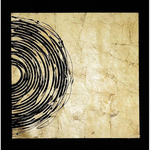 Gold Eclipse II White Modern Wood Framed Art Print by Guthrie, Jenna