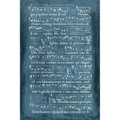 Graphic Songbook I Black Modern Wood Framed Art Print by Unknown