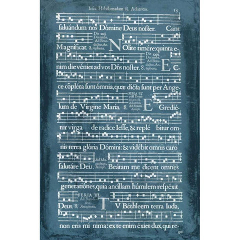 Graphic Songbook II Gold Ornate Wood Framed Art Print with Double Matting by Unknown