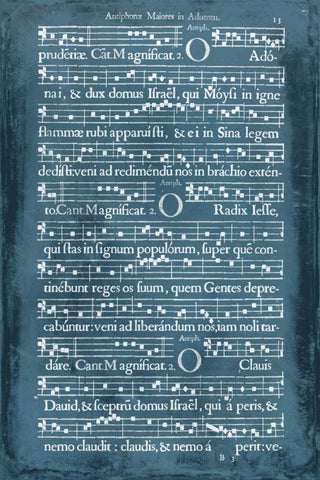 Graphic Songbook III Black Ornate Wood Framed Art Print with Double Matting by Unknown