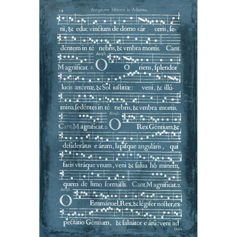 Graphic Songbook IV Gold Ornate Wood Framed Art Print with Double Matting by Unknown