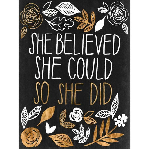 Girl Power III Black Modern Wood Framed Art Print with Double Matting by Popp, Grace