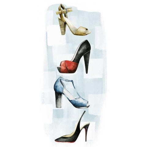 Shoe Lover I White Modern Wood Framed Art Print by Popp, Grace