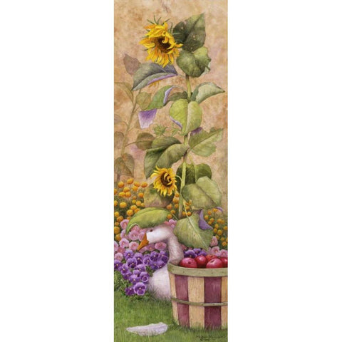 Garden March I White Modern Wood Framed Art Print by Matcham, Marcia