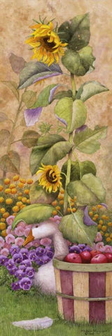 Garden March I Black Ornate Wood Framed Art Print with Double Matting by Matcham, Marcia