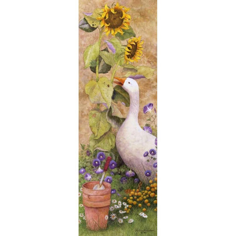 Garden March II Black Modern Wood Framed Art Print with Double Matting by Matcham, Marcia