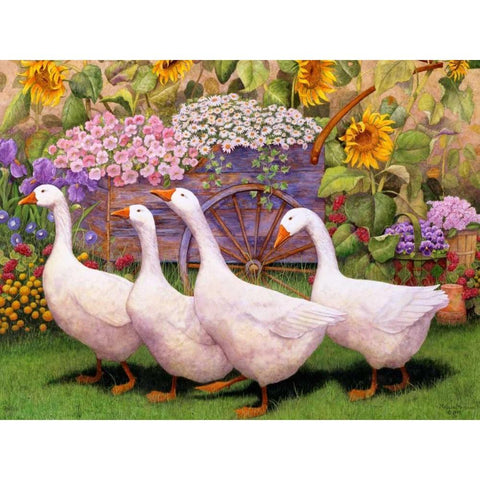 Garden March III Black Modern Wood Framed Art Print with Double Matting by Matcham, Marcia