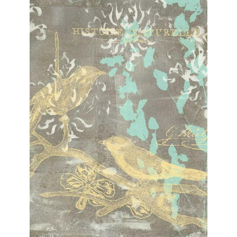 Pretty Birds II Black Modern Wood Framed Art Print with Double Matting by Goldberger, Jennifer