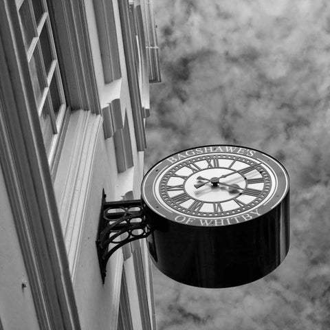 Around Town II Black Modern Wood Framed Art Print with Double Matting by Henson, Martin