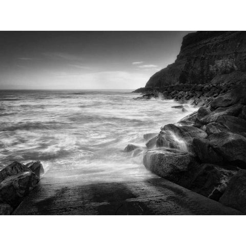 Sea Storm II White Modern Wood Framed Art Print by Henson, Martin