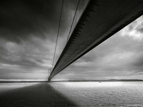 Shadow White Modern Wood Framed Art Print with Double Matting by Henson, Martin