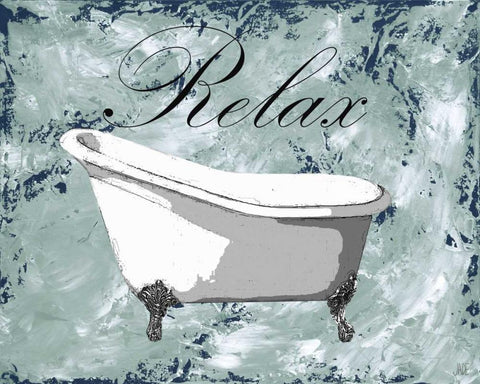 Relax-Refresh II Black Ornate Wood Framed Art Print with Double Matting by Reynolds, Jade